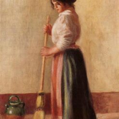 Renoir "Sweeper" 1889 – Elegant Handcrafted Oil Painting Reproduction for Traditional Art Enthusiasts