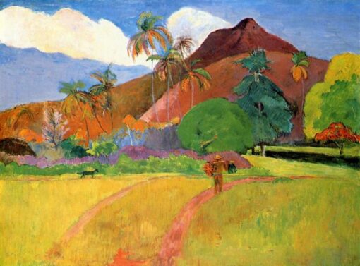 Kaufen Sie “Tahitianische Berge” von Paul Gauguin - 1893 Ölgemälde Reproduktion