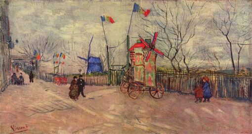 Authentic Vincent van Gogh 1887 The Allotments at Montmartre – Hand-Painted Oil Painting Reproduction