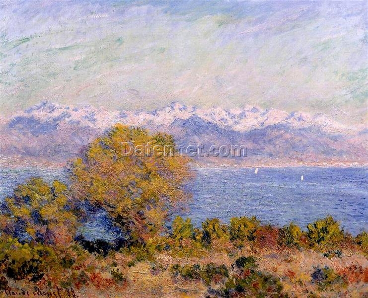 Hand-Painted Claude Monet Reproduction of “The Alps Seen from Cap d’Antibes” (1888) | Dafen Village Studio