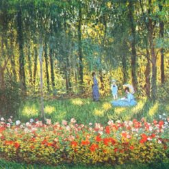 Elegant Reproduction of Monet’s The Artist's Family in the Garden (1875) – High-Quality Oil Painting, Custom-Made in Dafen Village