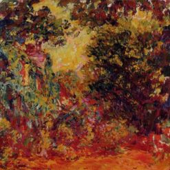 Original Impressionist Oil Painting: The Artist's House from the Rose Garden by Claude Monet | Dafen Village Studio
