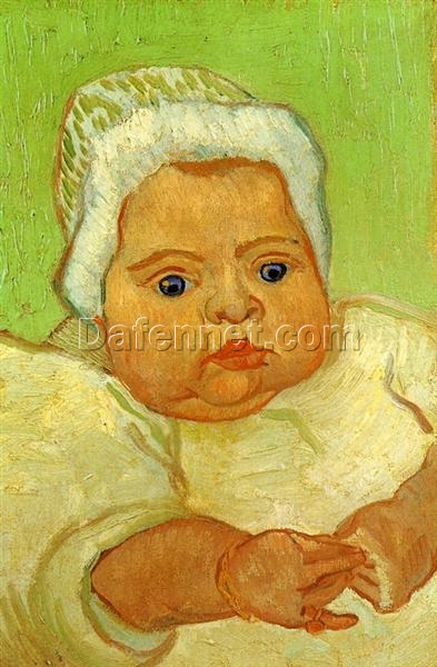 Authentic Vincent van Gogh 1888 The Baby Marcelle Roulin – Hand-Painted Oil Painting Reproduction