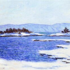 Claude Monet The Banks of the Fjord at Christiania (1895) - Custom Oil Painting on Canvas, Fine Art for Homes and Offices