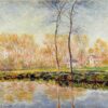 Custom Oil Painting of The Banks of the River Epte at Giverny (1887) by Claude Monet – Made by Dafen Village Artists