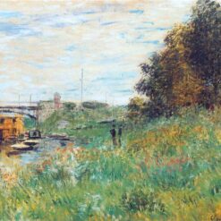 Dafen Village Impressionist Reproduction of Monet’s The Banks of the Seine at the Argenteuil Bridge – Fine Art Oil Painting