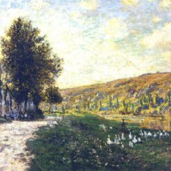 Hand-Painted Claude Monet "The Banks of the Seine, Lavacourt 02" Oil Painting - 1878 Masterpiece - Fine Art Reproduction