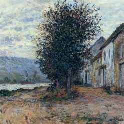 Gorgeous The Banks of the Seine 1878 by Claude Monet – Detailed Impressionist Landscape Oil Painting, Handcrafted in Dafen Village