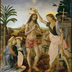 The Baptism of Christ" c.1475 by Leonardo da Vinci – Premium Oil Painting Reproduction for Art Collectors | Dafen Village