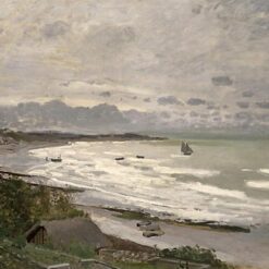 Classic Monet Beach Painting - Hand-Painted The Beach at Saint-Adresse Reproduction from Dafen Village Studio