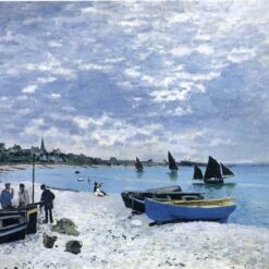 Impressionist The Beach at Sainte-Adresse (1867) - Custom Oil Painting Reproduction by Dafen Village Artists