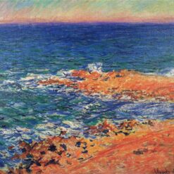 Hand-Painted The Big Blue Sea in Antibes (1888) by Claude Monet | High-Quality Oil Painting Reproduction from Dafen Village Studio