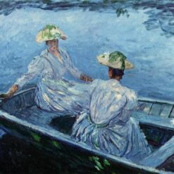 The Blue Row Boat by Claude Monet - Hand-Painted Oil Painting, Dafen Village Studio Custom Reproduction
