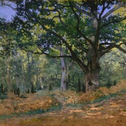 Fine Art Reproduction of The Bodmer Oak, Fontainebleau (1865) by Claude Monet - Dafen Village Oil Painting Studio