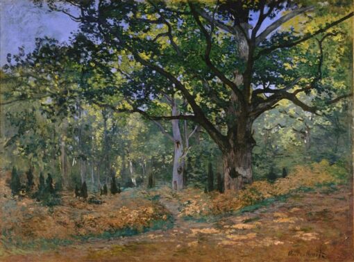 Fine Art Reproduction of The Bodmer Oak, Fontainebleau (1865) by Claude Monet – Dafen Village Oil Painting Studio