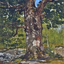 Dafen Village Studio Custom Oil Painting of The Bodmer Oak by Claude Monet (1865) – Authentic Reproduction