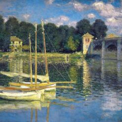 Hand-Painted Oil Painting of Claude Monet’s The Bridge at Argenteuil (1874) – Impressionist Art by Dafen Village Studio