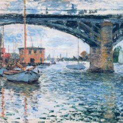 Claude Monet's The Bridge at Argenteuil, Grey Weather – Beautiful Hand-Painted Oil Painting Reproduction from Dafen Village Studio