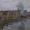 Impressionist Oil Painting of The Bridge under Repair (1871-1872) by Claude Monet – Handcrafted by Dafen Village Studio