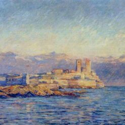 Hand-Painted Reproduction of The Castle in Antibes (1888) by Claude Monet – High-Quality Oil Painting from Dafen Village Studio