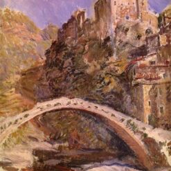 Custom Reproduction of The Castle of Dolceacqua by Claude Monet (1884) – Stunning Impressionist Oil Painting from Dafen Village