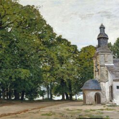 Custom Oil Painting of The Chapel Notre-Dame de Grace at Honfleur by Claude Monet (1864) – Beautiful Reproduction from Dafen Villag