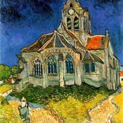 Custom Oil Painting Reproduction of Van Gogh’s The Church at Auvers (1890) – High-Quality Canvas Art