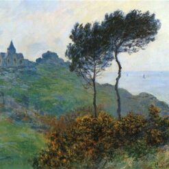 Custom Oil Painting of The Church at Varengeville, Grey Weather by Claude Monet (1882) – Beautiful Reproduction from Dafen Village