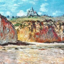 Premium Hand-Painted The Church at Varengeville 02 (1882) by Claude Monet – Custom Oil Painting from Dafen Village Studio