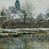 The Church at Vetheuil under Snow by Claude Monet - 1878-1879 Winter Landscape Oil Painting