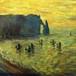 Beautiful The Cliffs at Etretat (1886) by Claude Monet – Hand-Painted Oil Painting, Available from Dafen Village Studio