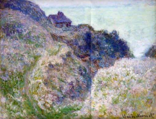 Claude Monet: Die Küstenwachehütte in Varengeville (1897) – Hochwertige Ölgemälde-Reproduktion, handgefertigt von Künstlern aus dem Dorf Dafen