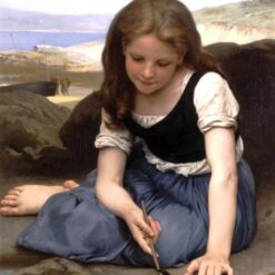 Reproduction of Bouguereau’s "The Crab" | High-Quality Hand-painted Oil Art for Sale