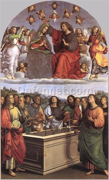 Raphael’s ‘The Crowning of the Virgin’ – High-Quality Oil Painting Reproduction in High Renaissance Style