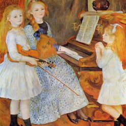 Buy Renoir "The Daughters of Catulle Mendes" 1888 – Custom Handcrafted Oil Painting Reproduction of Two Women in Classical Attire