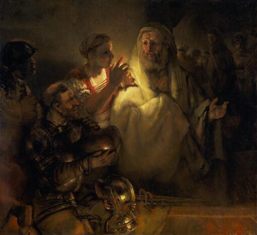 Rembrandt ‘The Denial of Peter’ 1660 – A Profound Biblical Scene of Denial and Redemption