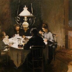Fine Art Oil Painting of The Dinner (1869) by Claude Monet – Handcrafted by Dafen Village Artists