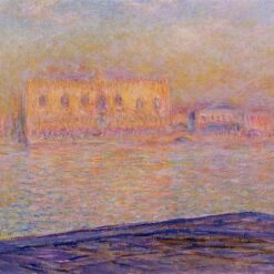 Impressionist Oil Painting of The Doges' Palace Seen from San Giorgio Maggiore (1908) by Claude Monet – Expertly Handcrafted at Dafen Village