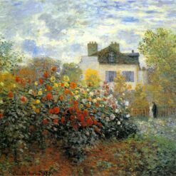 Impressionist Oil Painting of The Garden of Monet at Argenteuil (1873) by Claude Monet – Expertly Handcrafted at Dafen Village