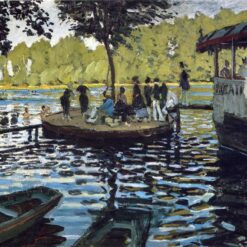Original Style Oil Painting of The Grenouillère (1869) by Claude Monet – Created by Dafen Village Artists with Attention to Detail