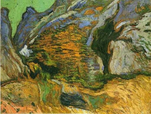 The Gully Peiroulets by Van Gogh – 1889 Oil Painting Reproduction, High-Quality Canvas Art