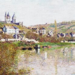 Claude Monet's "The Hills of Vetheuil" Oil Painting Reproduction, High-Quality Canvas Artwork from Dafen Village