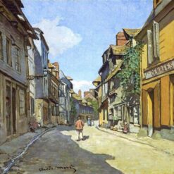 Claude Monet’s La Rue Bavolle at Honfleur (1864) – Custom Handmade Oil Painting by Dafen Village Artists