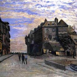 Custom Hand-Painted The Lieutenancy at Honfleur by Claude Monet - 1864 Artwork in Vibrant Colors, Dafen Village Oil Painting Studio
