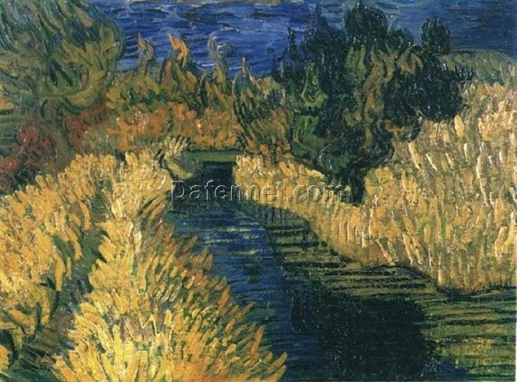 Authentic Van Gogh 1890 The Little Stream – Handcrafted Oil Painting Reproduction