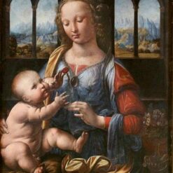 Leonardo da Vinci’s "The Madonna of the Carnation" c.1480 – Custom Reproduction on Canvas | Premium Renaissance Artwork from Dafen Village