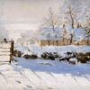 Original Oil Painting of "The Magpie" by Claude Monet, Handcrafted Canvas Art for Home Decor from Dafen Village