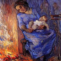 Van Gogh The Man is at Sea (after Demont-Breton) – 1889 Hand-Painted Oil Painting Reproduction from Dafen Village
