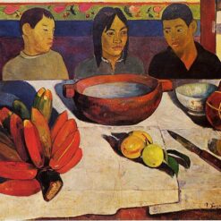 Buy "The Meal" (The Bananas) by Paul Gauguin - 1891 Hand-Painted Oil on Canvas