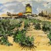 Authentic Van Gogh 1888 The Mill of Alphonse Daudet at Fontevieille – Handcrafted Oil Painting Reproduction